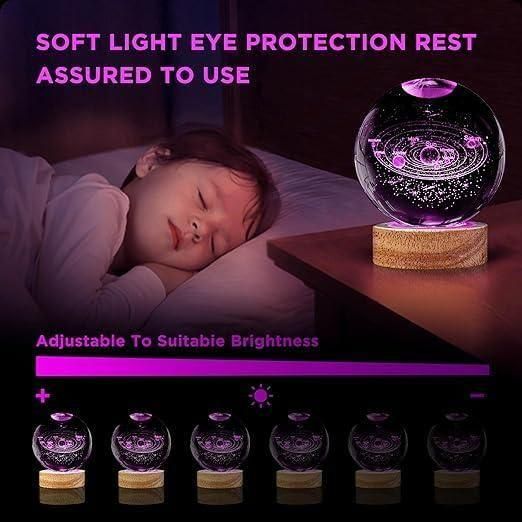 Magical 3D Crystal Moon Lamp | Aesthetic Night Light